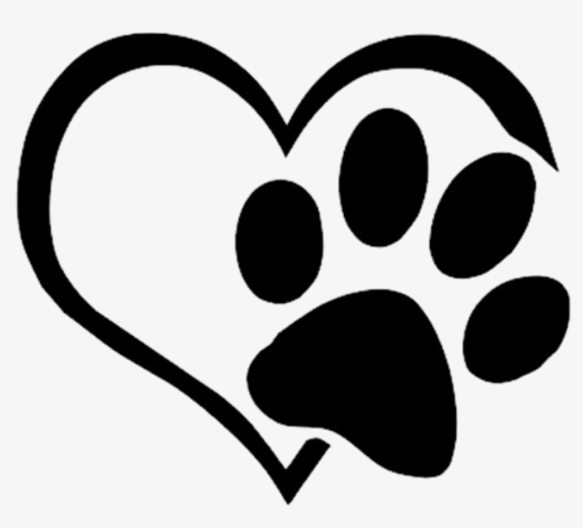 #mq #black #heart #footsteps #footprint #silhouette - Paw Print Heart Png, transparent png #9165202