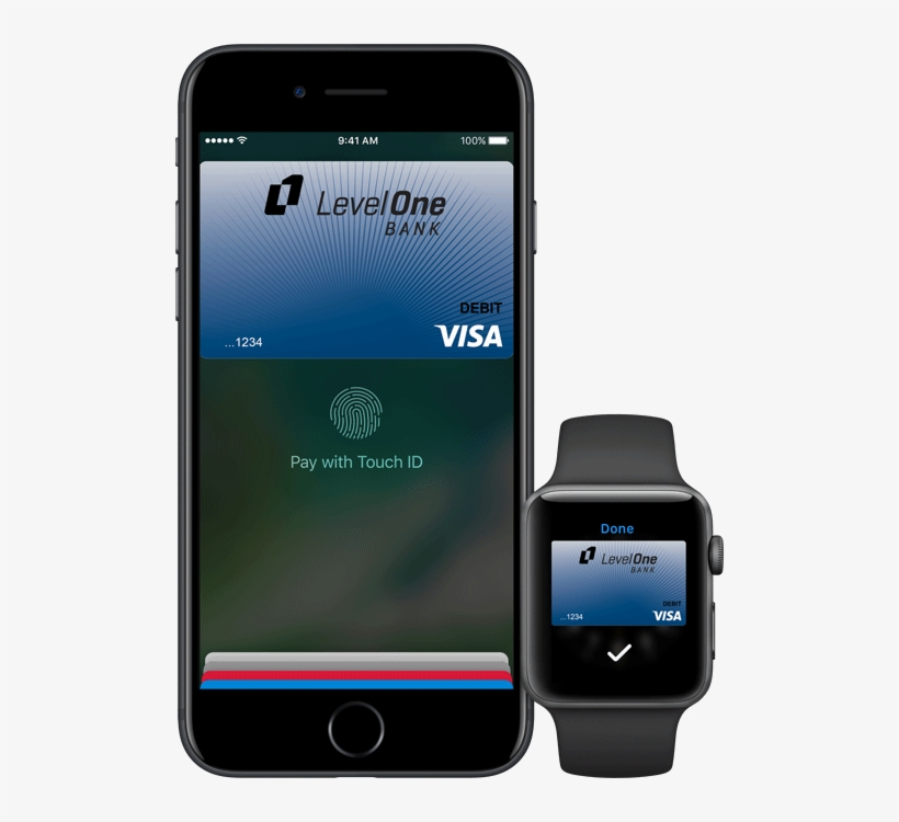 Apple Pay® Makes Paying With Your Level One Bank Visa® - Visa, transparent png #9165957