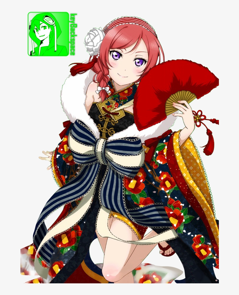 #220 Nishikino Maki Sr - Love Live Kimono Cards, transparent png #9167055