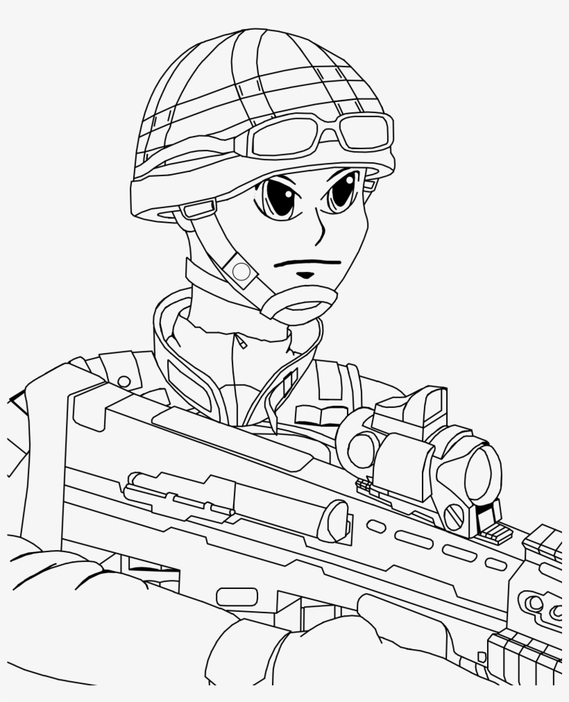 British Soldier Manga Art - British Soldiers Line Drawing, transparent png #9167940