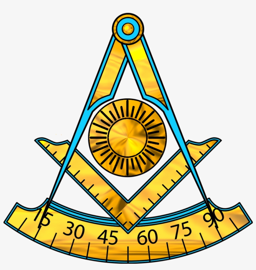 Square & Compasses Blue & Silver - High Resolution Masonic Square And Compasses, transparent png #9169721