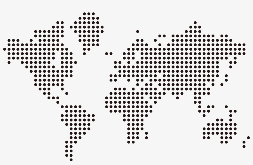 Flat World Map Png World Map Dotted Transprent Png Free Download - World Map Flat No  Background - Free Transparent Png Download - Pngkey
