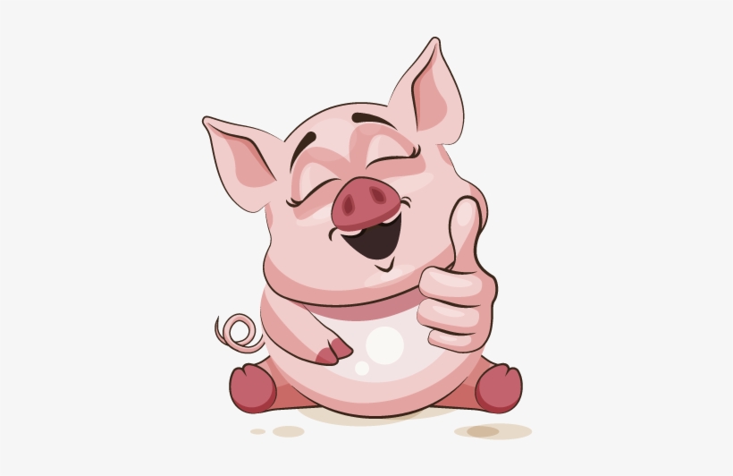 Adorable Pig Emoji Stickers Messages Sticker-1 - Cartoon, transparent png #9170078