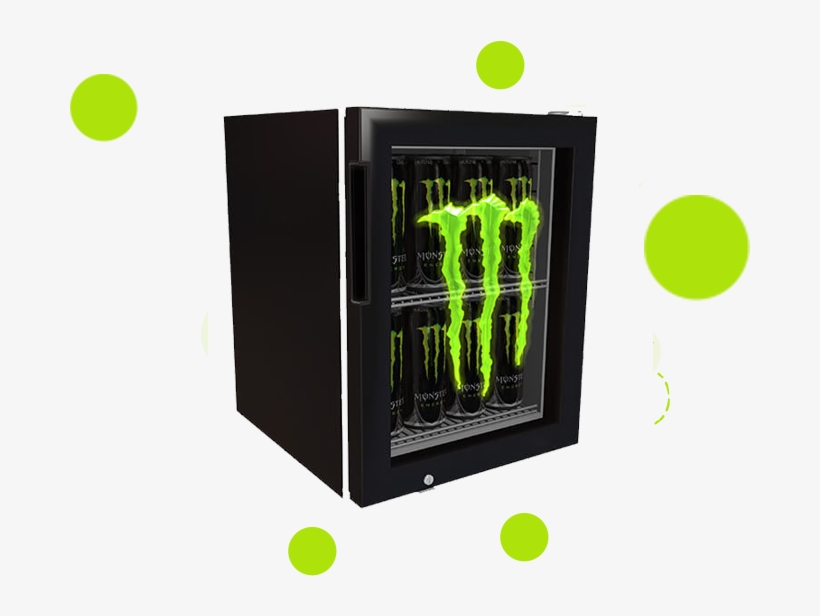 Monster Energy Mini-fridge Full Of Drinks - Graphic Design, transparent png #9170080