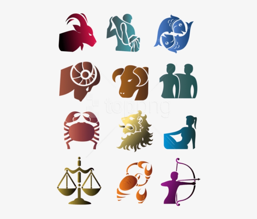 Free Png Download Zodiac Signs Set Largepicture Clipart - Astrological Sign, transparent png #9170614