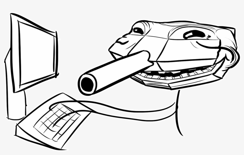 Troll Tank - Line Art, transparent png #9170830