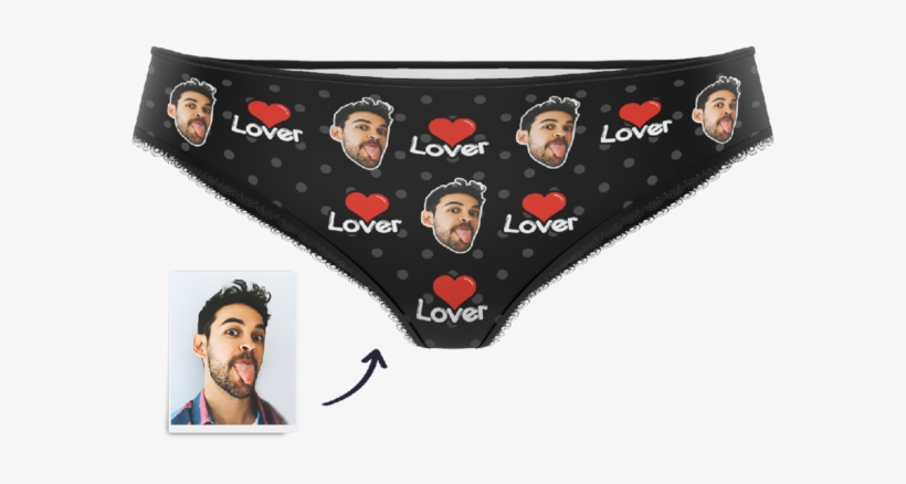 Custom Face Colorful Womens Panties-lover - Underpants, transparent png #9170878