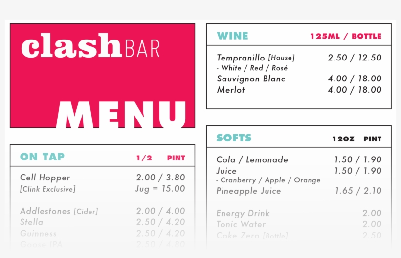 Clashbar Menu Preview Nov - Hable Con Ella, transparent png #9172762