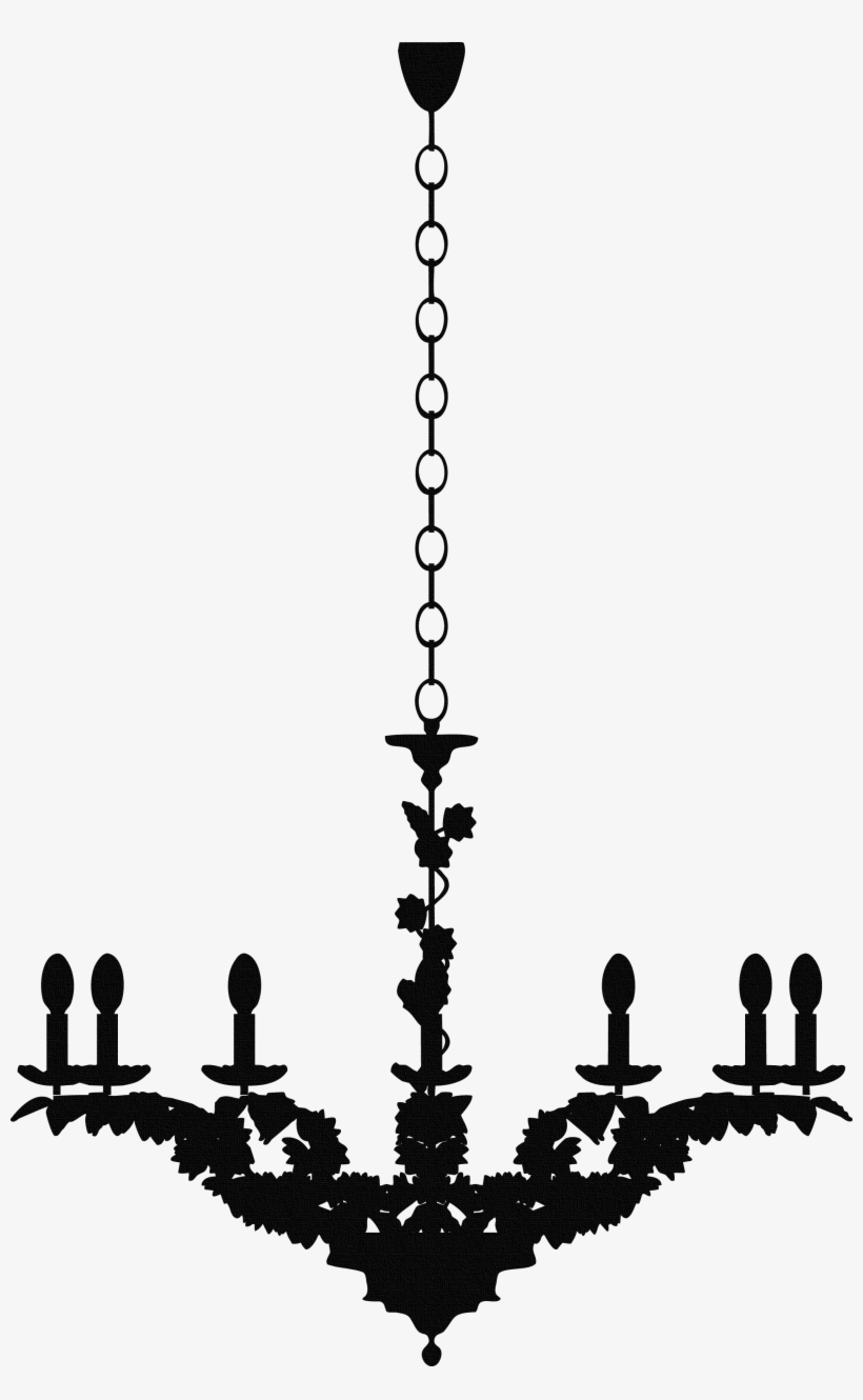 Silohuette Chandelier Chandelier, Clip Art, Candelabra, - Chandelier Silhouette, transparent png #9172813