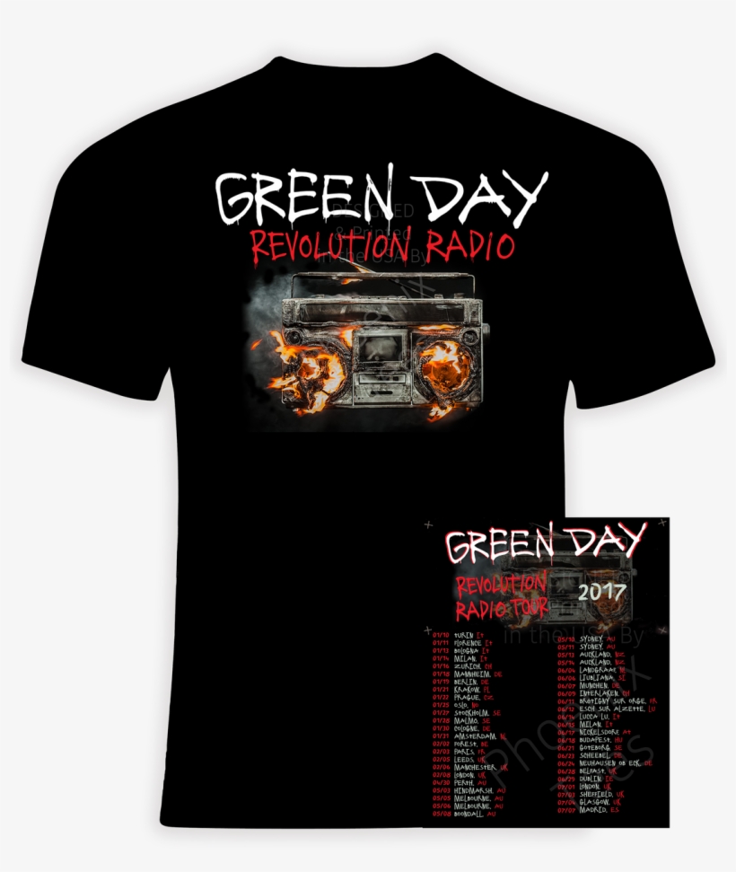 Green Day Revolution Radio Tour Europe And Australia - Green Day Tour 2017 Poster, transparent png #9173271