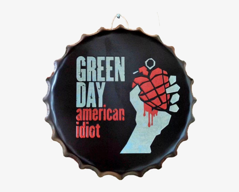 Placa Tampa De Garrafa Green Day Casa Cafe E Mel - Green Day American Idiot  - Free Transparent PNG Download - PNGkey