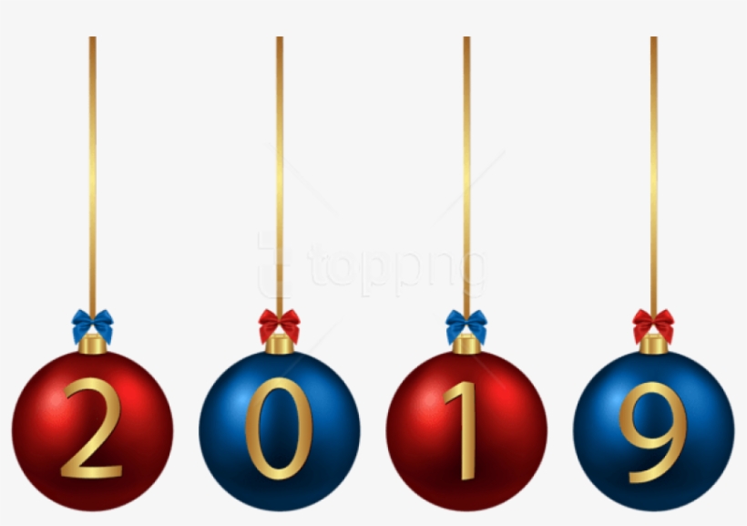 Free Png 2019 Christmas Balls Red Blue Png - Blue Red Christmas Png, transparent png #9173933