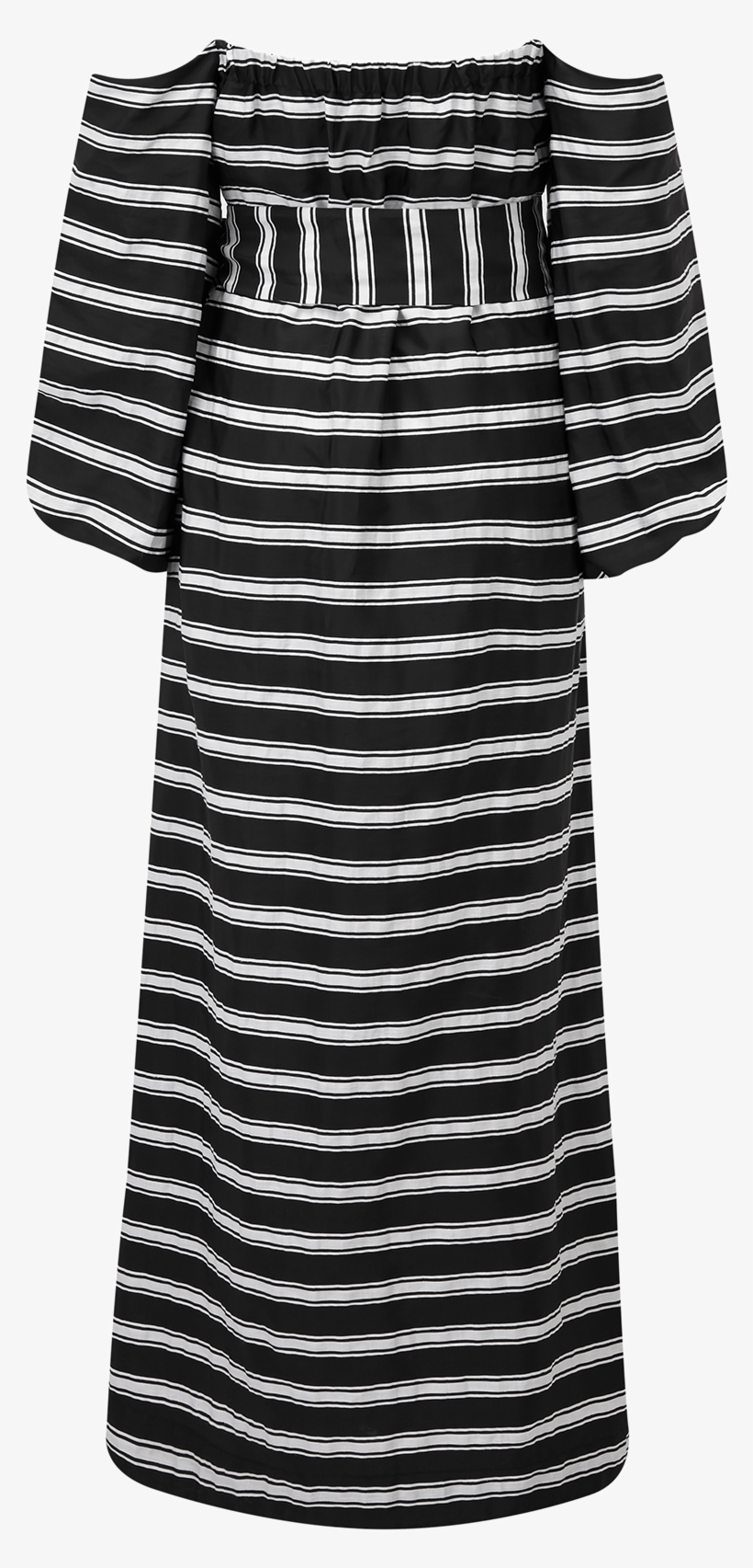 Rosie Black Striped Dress - Dress, transparent png #9174092