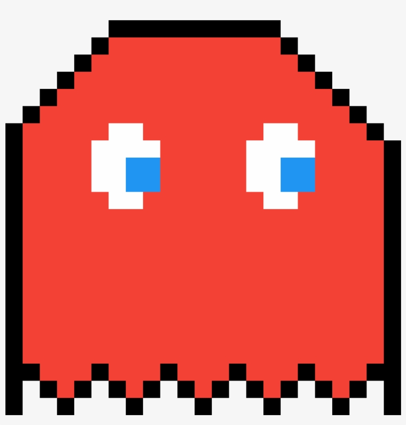 Pac-man Ghost - Eternal Mangekyou Sharingan Pixel Art, transparent png #9174193