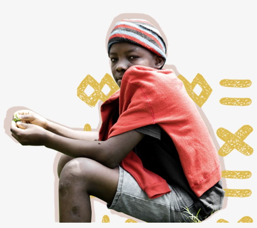 Young Child Sitting On The Street - Sitting, transparent png #9174606