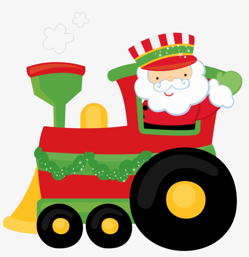 Christmas Train Clipart - Santa Train Clip Art, transparent png #9174639