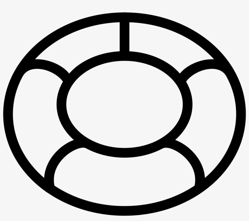 Float Icon Free Download, Png And Vector - Swimming Ring Black And White, transparent png #9175031