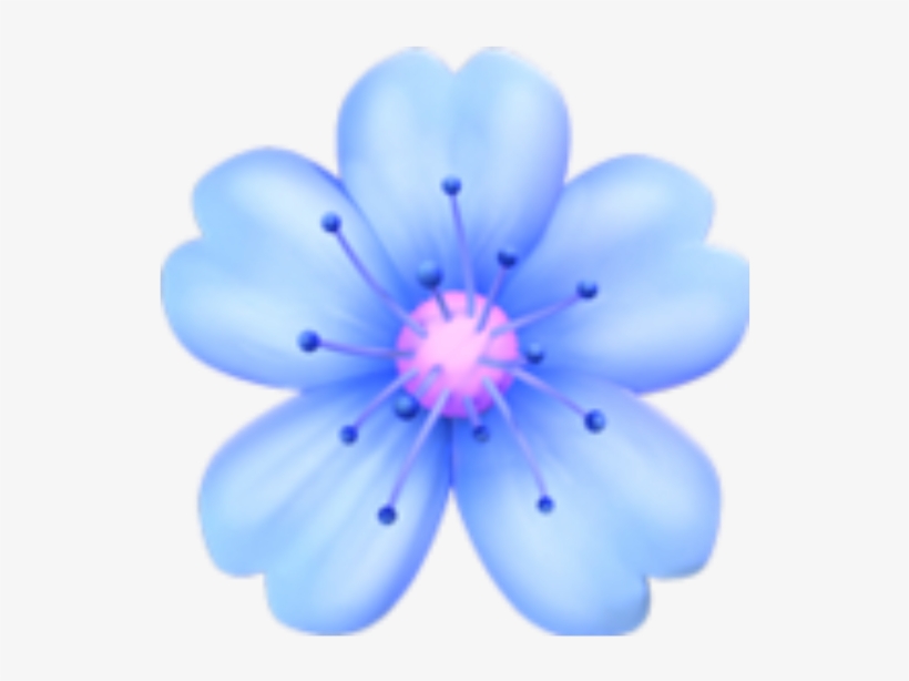 Flowers Blue Emoji Pink Flower