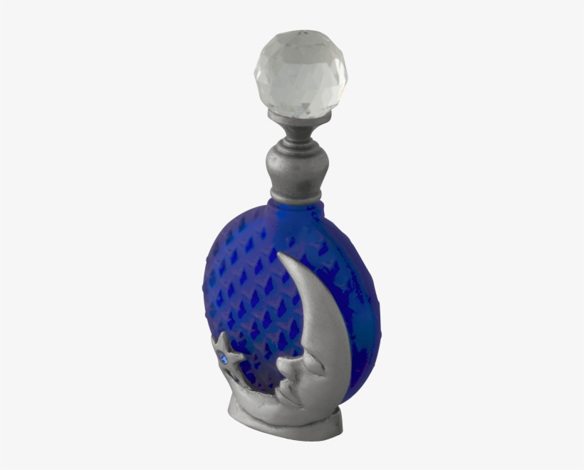 Cobalt & Pewter Moon Celestial Perfume Bottle - Perfume, transparent png #9176664