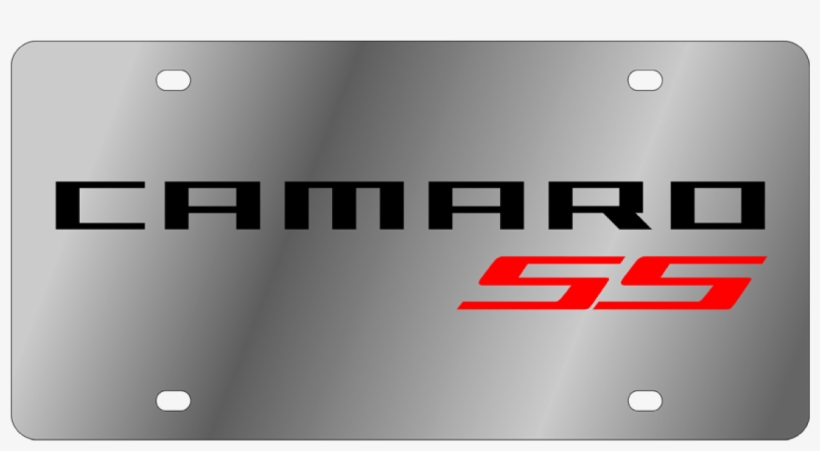 Chevy Camaro Ss Stainless Style License Tag - Sign, transparent png #9177846