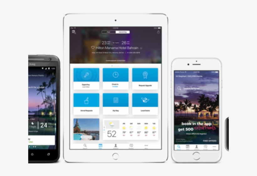 Smartphone Clipart Futuristic - Hilton Connected Room, transparent png #9178554