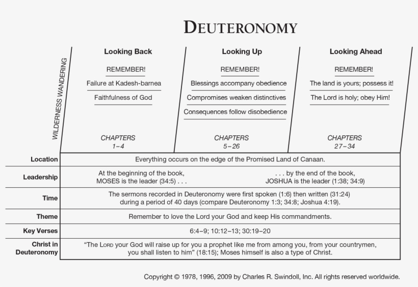 Deuteronomy Overview Chart - Book Of Deuteronomy Outline, transparent png #9178638