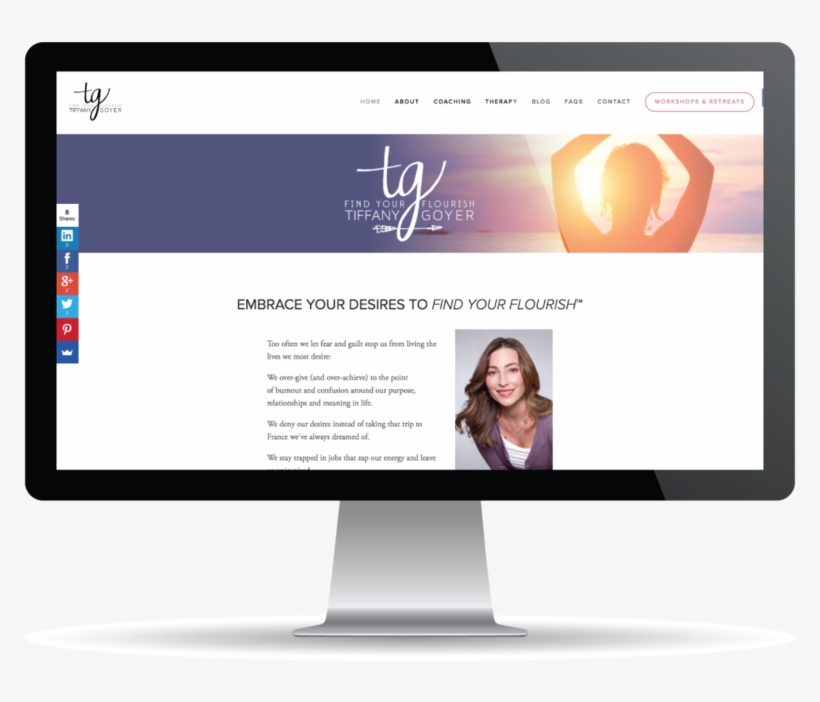 Tiffany Goyer Mockup1 - Web Page, transparent png #9179070