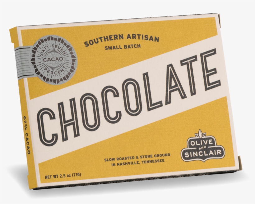 67% Cacao Chocolate Bar Olive & Sinclair Chocolate - Carton, transparent png #9179290