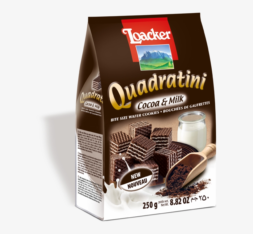 Loacker Quadratini Cocoa And Milk, transparent png #9179458