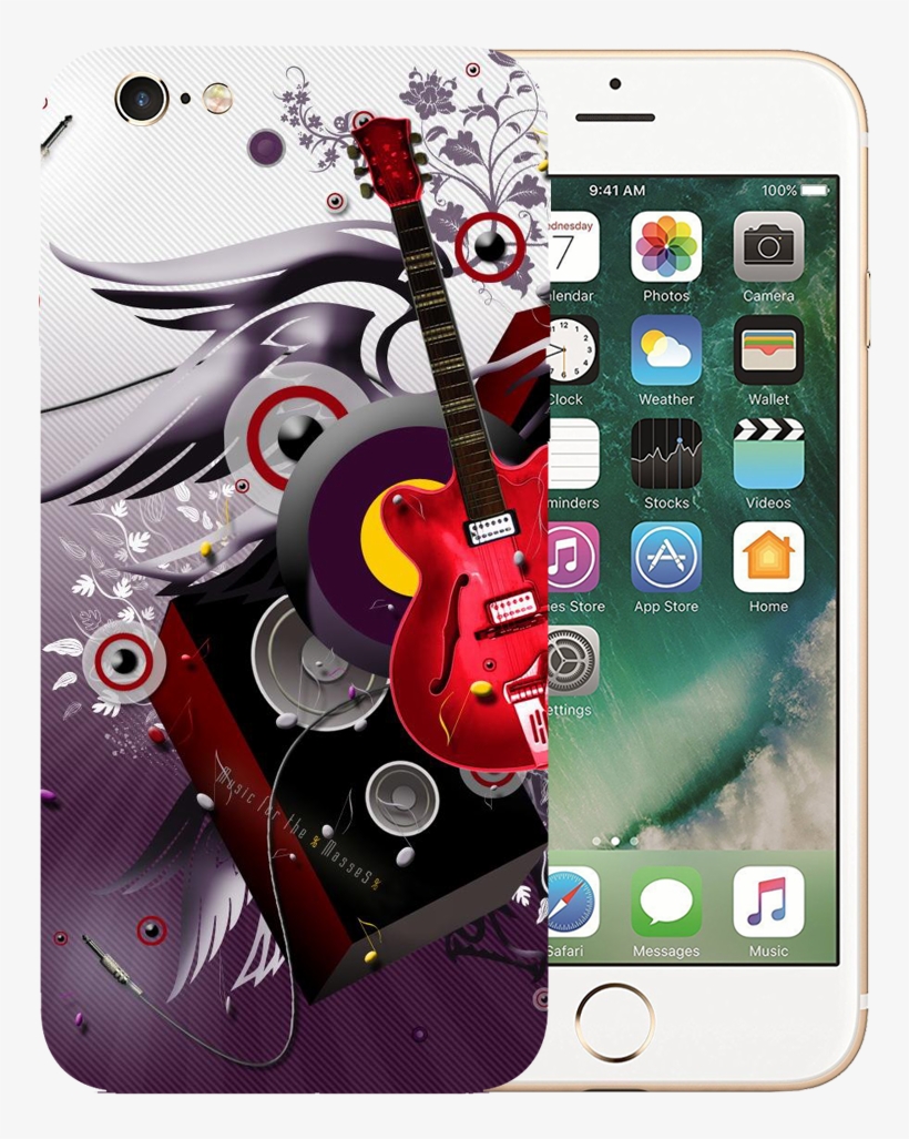 Guitar Art Printed Case Cover For Iphone 6 By Mobiflip - Micromax Wallpaper For Mobile 240x320 Free Download, transparent png #9180163