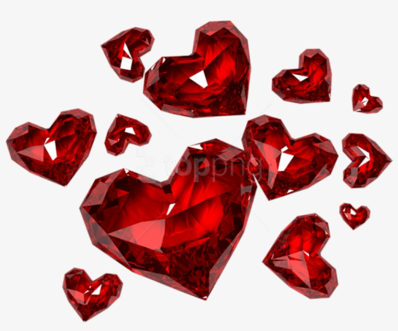 Free Png Diamond Hearts Png - Diamond Hearts Png, transparent png #9180415