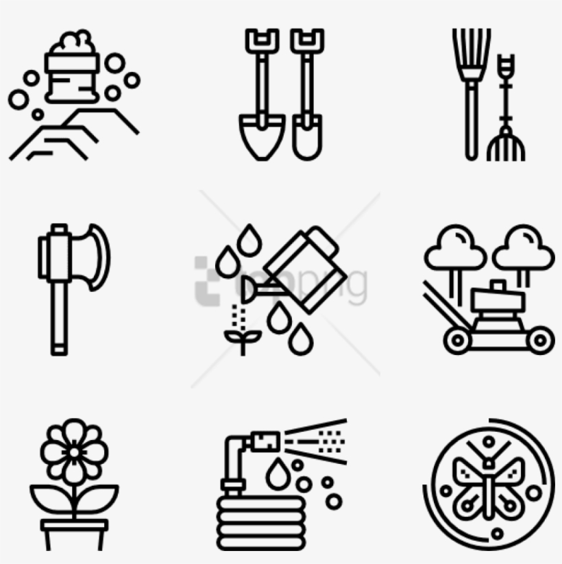 Free Png Banner Stock Farm Icons Free Garden Tools - Design Icon, transparent png #9180521
