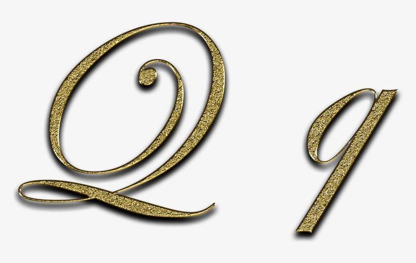 Letter Q Gold Font Letter Q Write Type Fonts - Letra Q De Carta, transparent png #9180566