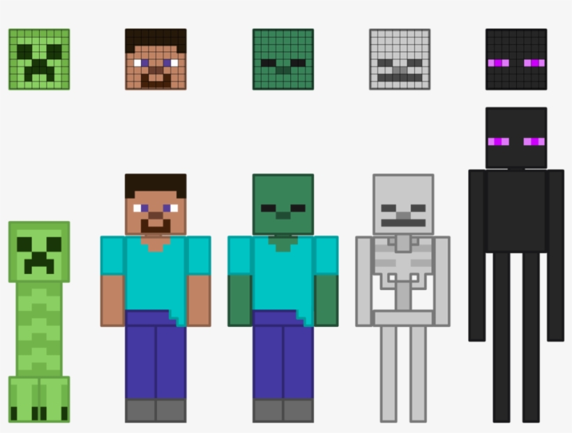 Minecraft Vector Character - Characters From Minecraft - Free ...