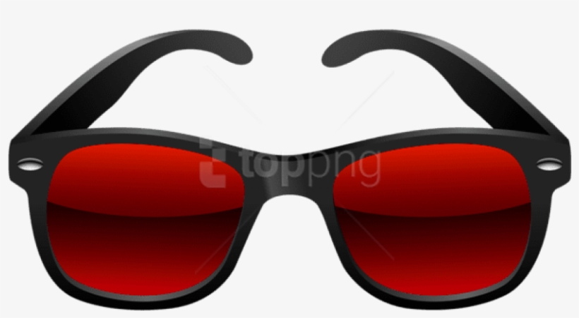 Free Png Download Black And Red Sunglasses Clipart - Sunglass Png For Pics Art, transparent png #9180931