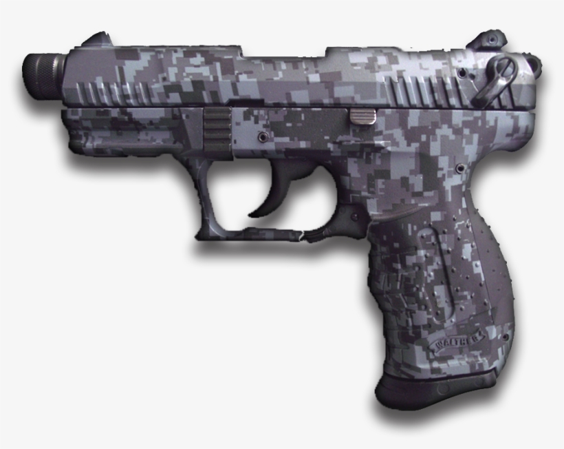Urban Digital Camo Hydro Dipped Pistol - Pistol, transparent png #9181914