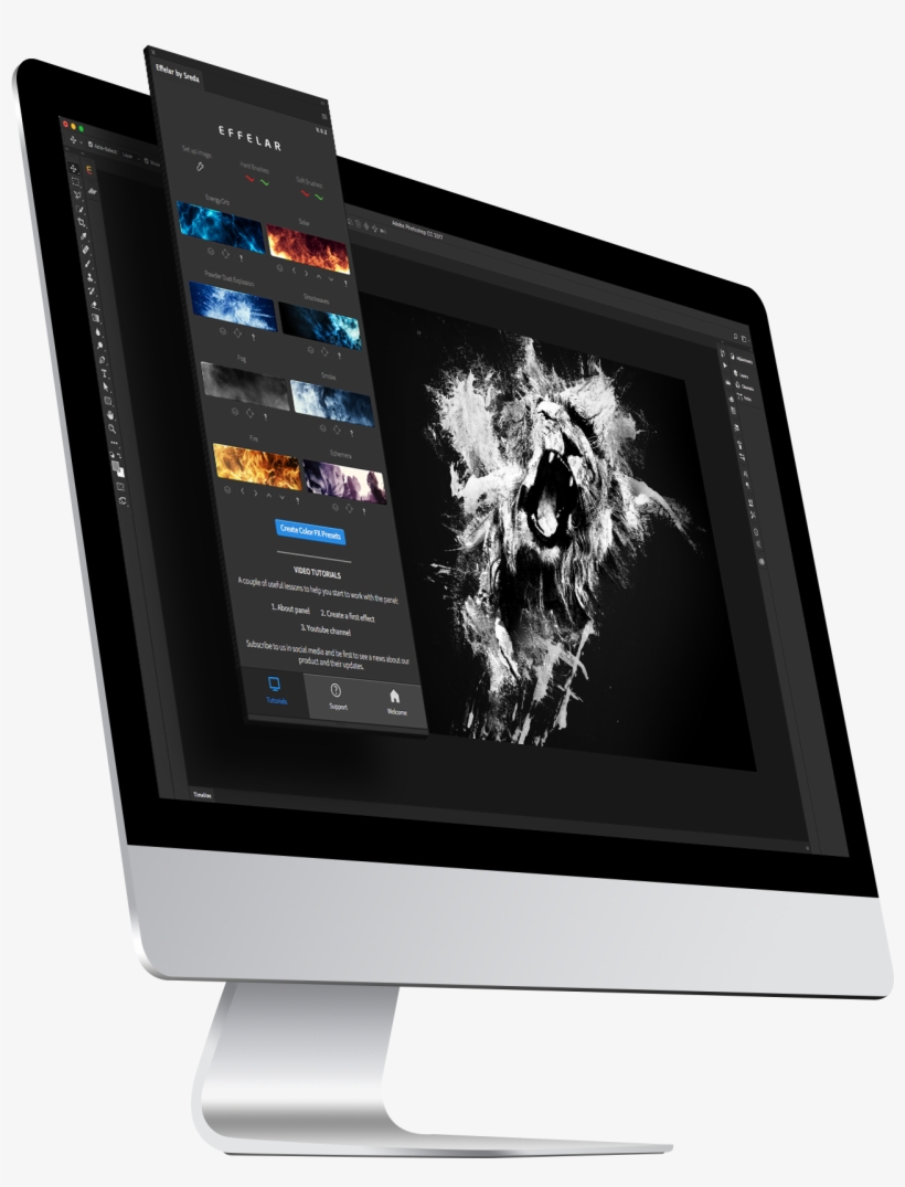 Effelar Panel In Photoshop - Led-backlit Lcd Display, transparent png #9182025
