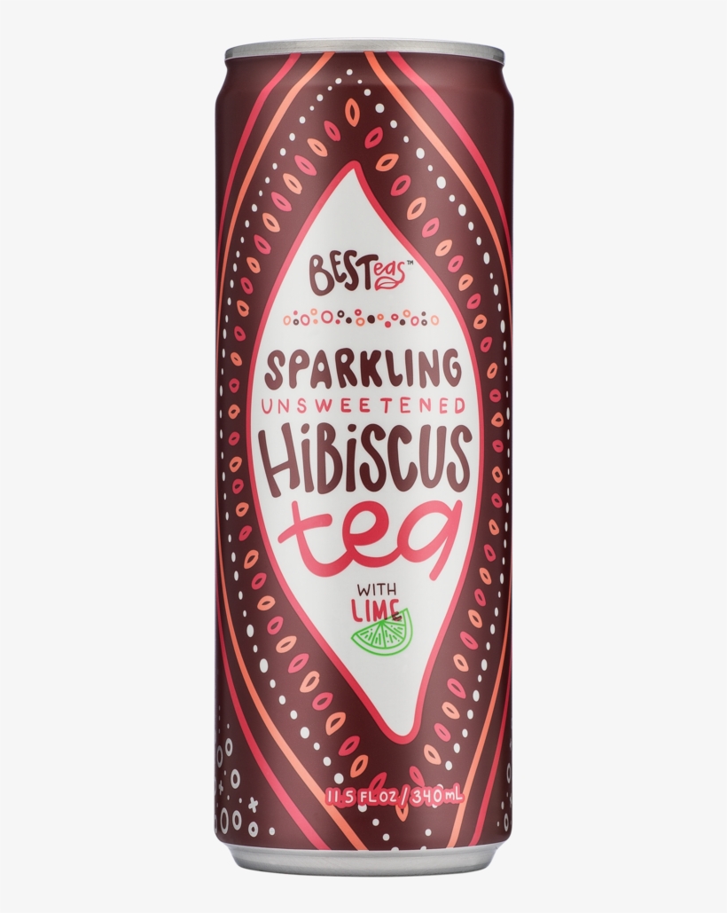 Besteas Sparkling Unsweetened Hibiscus Tea Lime Case - Caffeinated Drink, transparent png #9182200