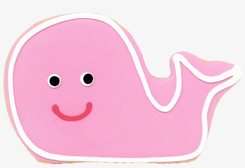 Pink Whale Cookie - Cartoon, transparent png #9182560