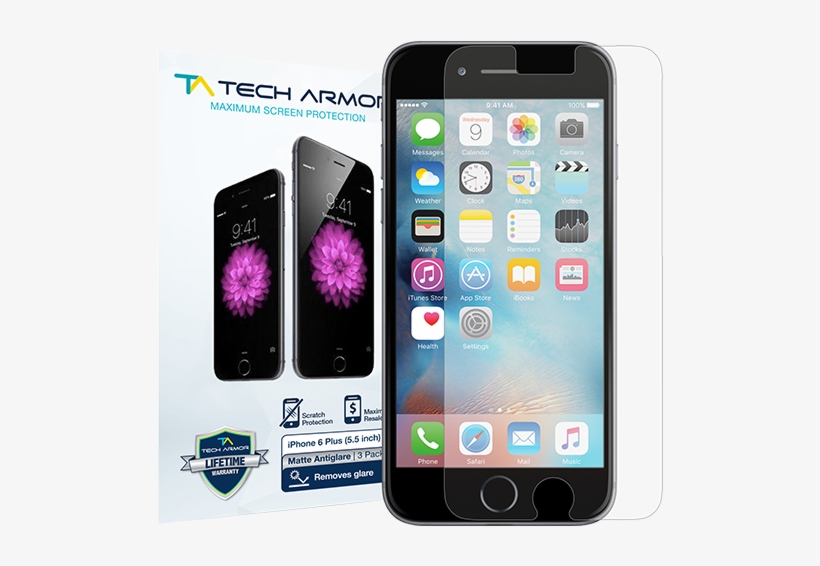 Tech Armor Iphone Hd Clear Screen Protector - Protector Iphone 6s, transparent png #9182790