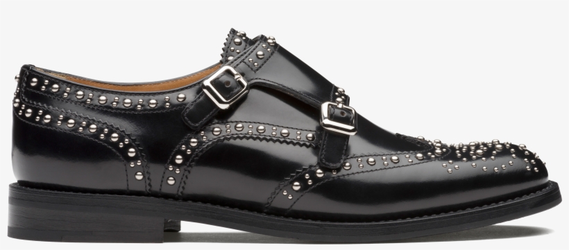 Lana Met Polished Binder Monk Brogue Stud Black Church's - Monk Shoe, transparent png #9183058