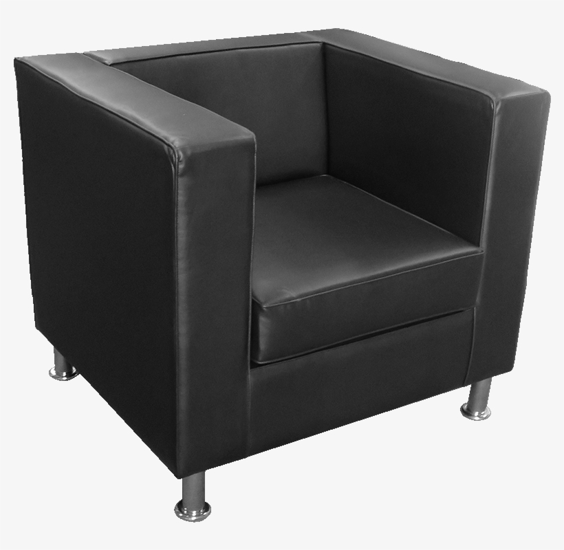 Black Armchair, Black Furniture, Black Sofa - Club Chair, transparent png #9183425