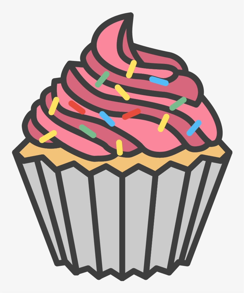 Pink Frosting Sprinkled Cupcake Shirt - Cupcake, transparent png #9183931