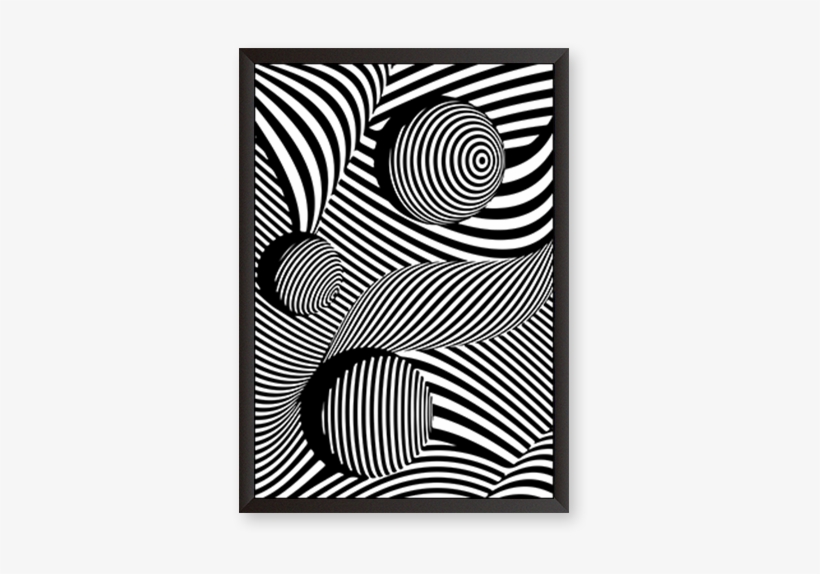 Optical Illusion - Gif Animados En Vectores En Blanco Y Negro, transparent png #9185357