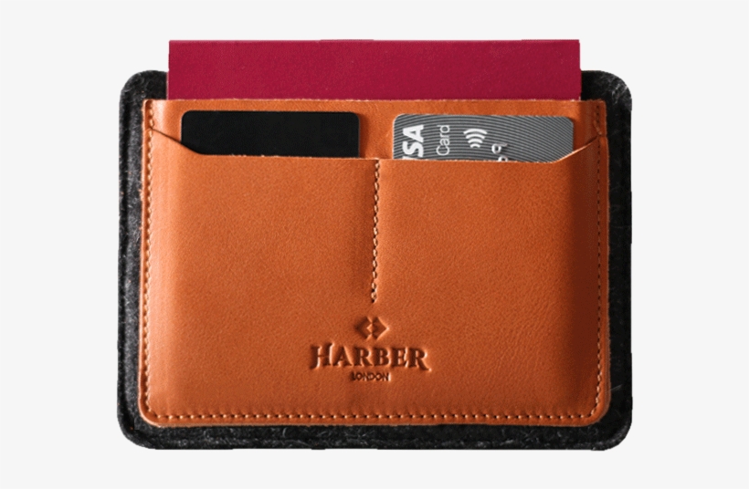 Flat Leather Passport Holder Wallet Harber London - Leather Passport Holder, transparent png #9185403