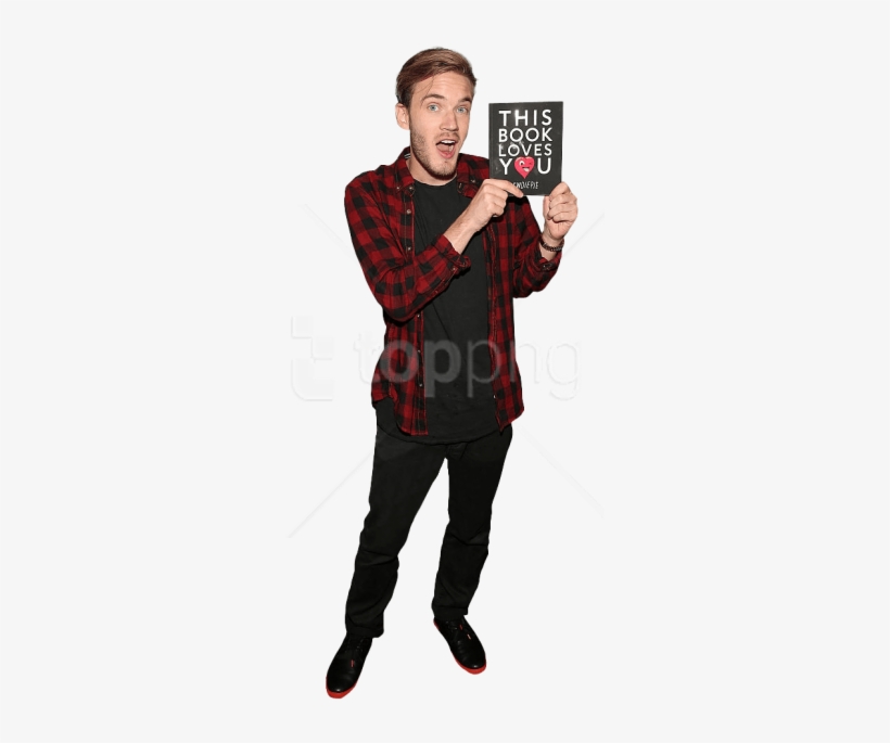 Free Png Pewdiepie Holding Book Png - Pewdiepie Png, transparent png #9185600