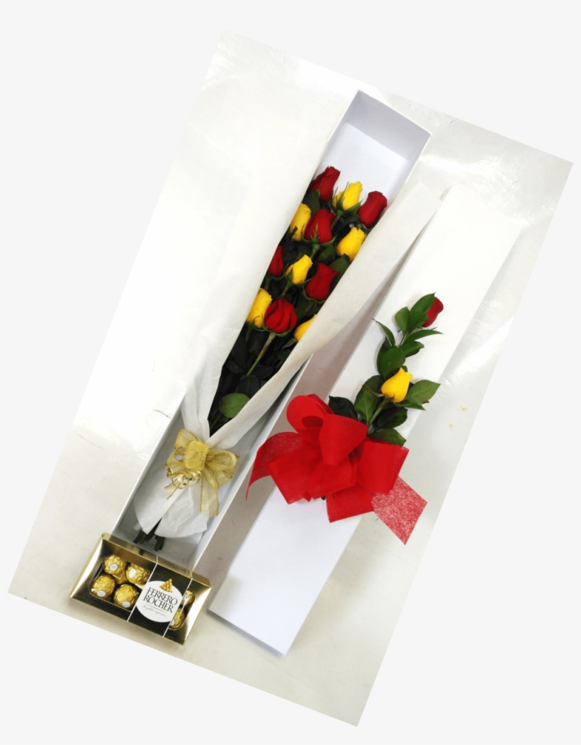 Caja X 12 Rosas Bicolor - Artificial Flower, transparent png #9185634