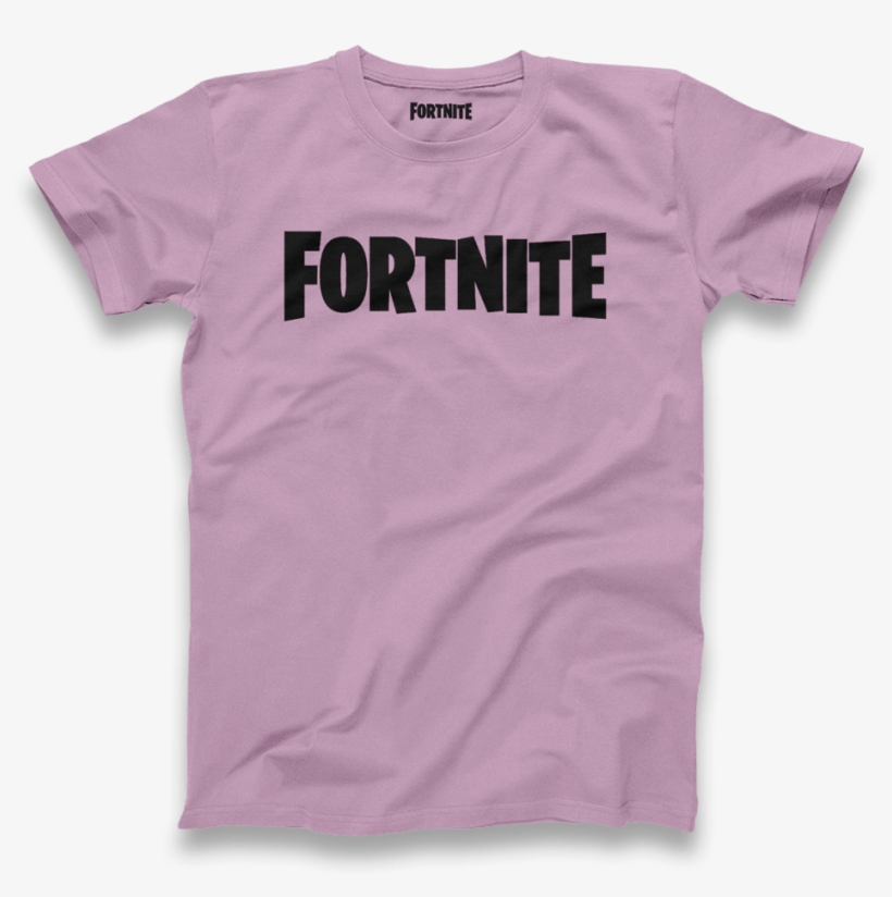 Fortnite Black/lavender Logo Tee - Active Shirt, transparent png #9186021