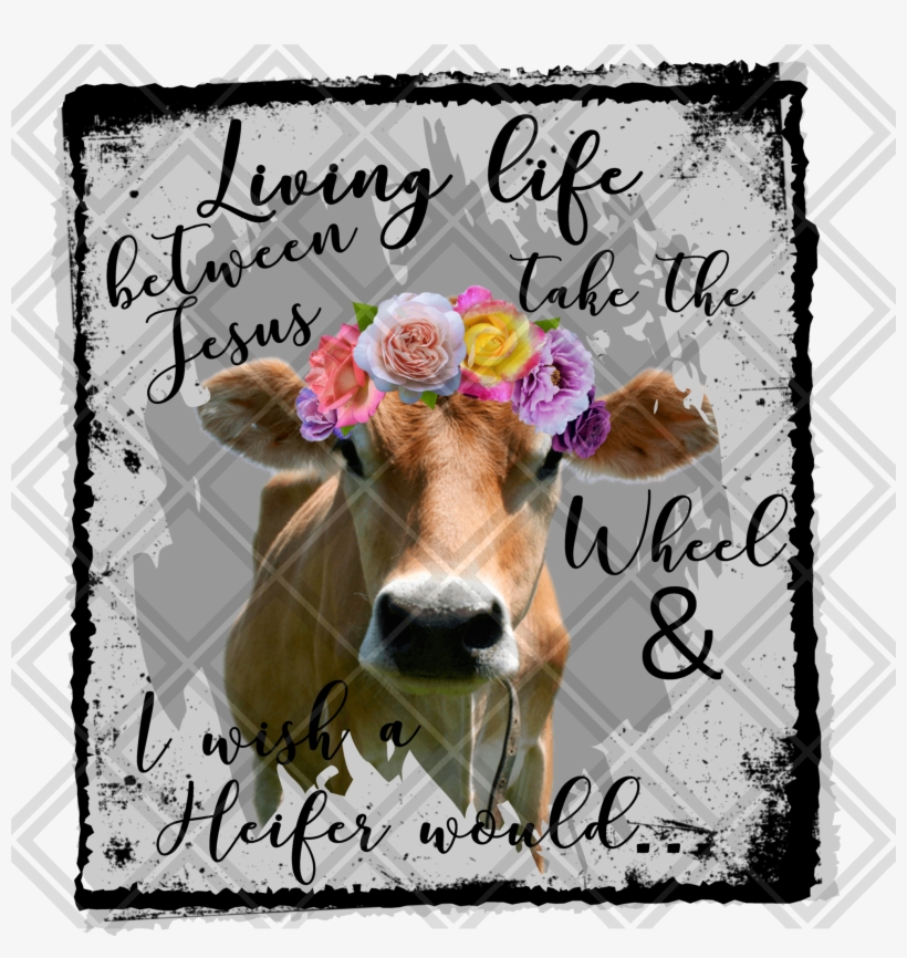 Living Somewhere Between Jesus Take The Wheel And I - Dairy Cow, transparent png #9186279