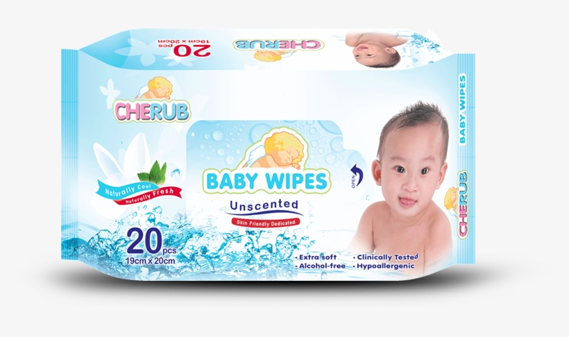 Cherub Baby Wipes 20's - Baby, transparent png #9186388